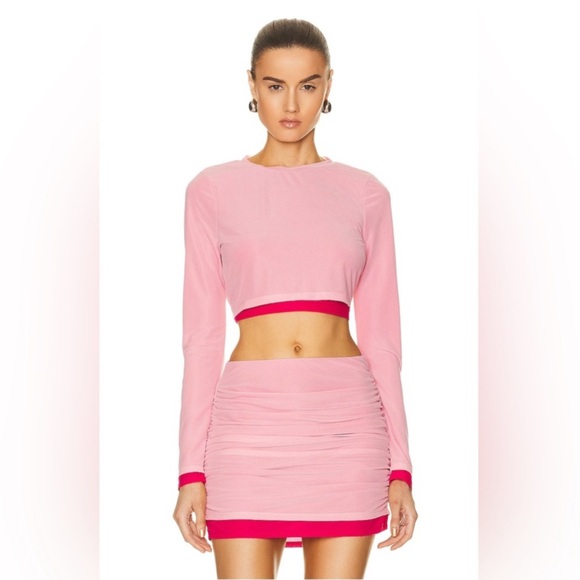 NWT Simon Miller Mesh Set Mimsy Top (Large) Tweet Skirt (XS) Powder Pink | AD463 - Picture 4 of 10
